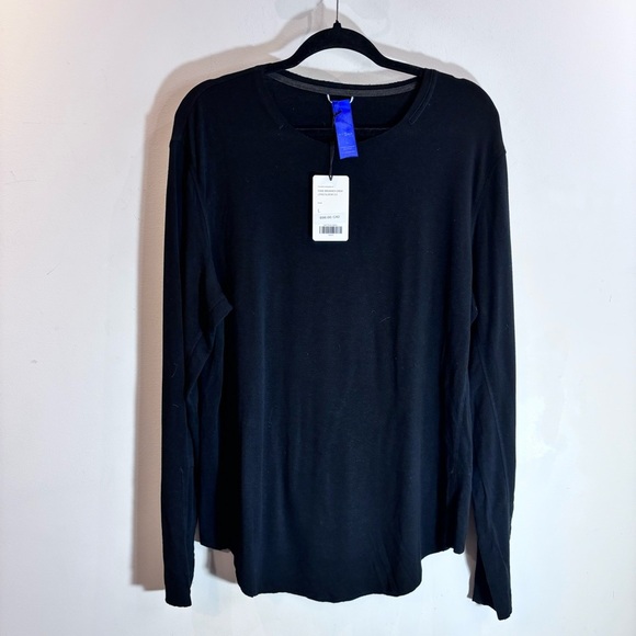 KIT AND ACE Sz L Edge Brushed Crew Neck Tulip Style Hem Long Sleeve T-Shirt NEW - Picture 2 of 12